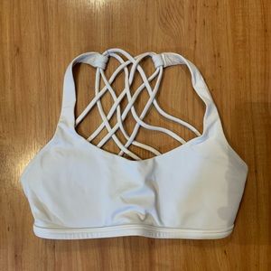 White Lululemon Crossback Bra